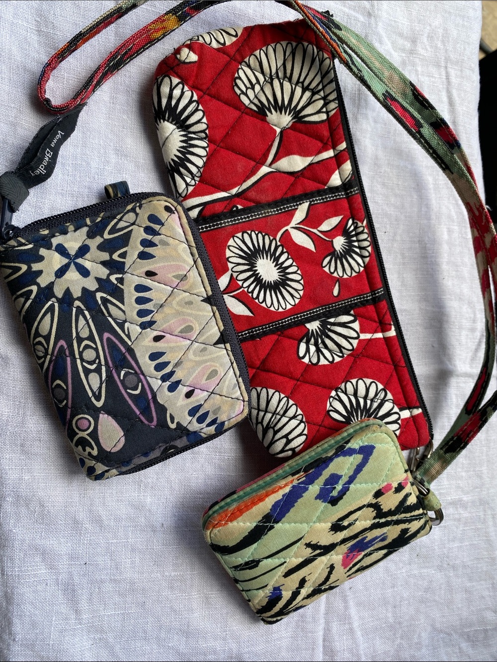 Vera Bradley Floral Quilted Crossbody Wallet Bundle
